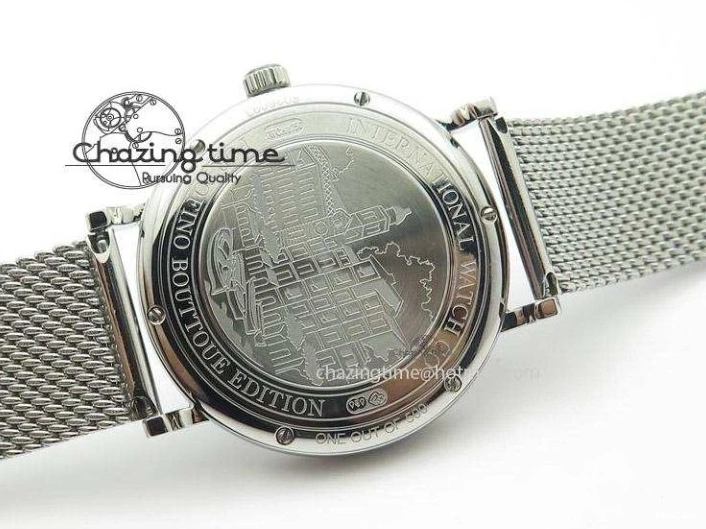 MIROTIME 1231 Portofino SCHAFFHAUSEN SS MKF 1:1 Best Edition Silver Dial Diamond On Mesh Bracelet A Lightweight 7339
